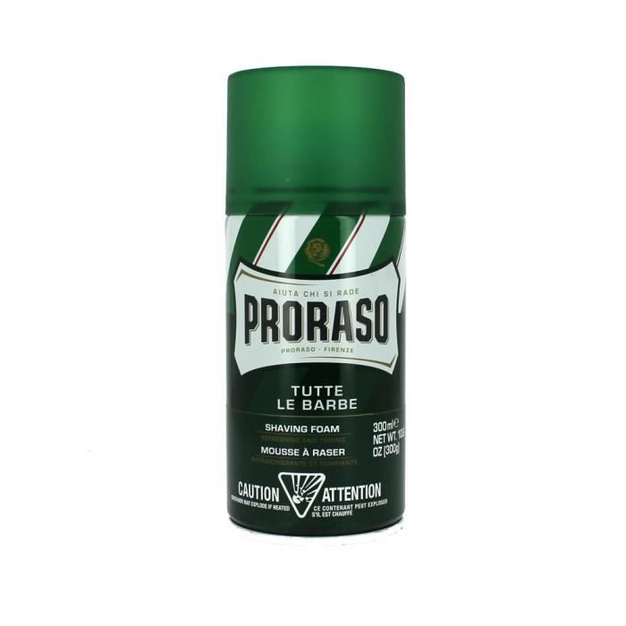 Mousse à raser - Proraso - 300ml - Spray - Toutes barbes - Pour homme