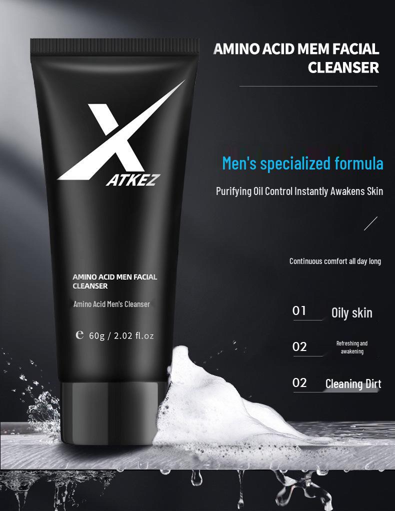 Fu Zi Mei Gentle Amino Acid Facial Cleanser for Men & Women – Refreshing, Oil Control, Skincare Milk