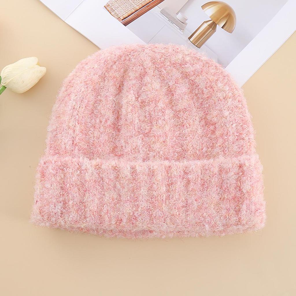 Korean Style Women's Winter Knit Wool Hat with Loose Ear Protection - Trendy and Warm for Large Head Circumference