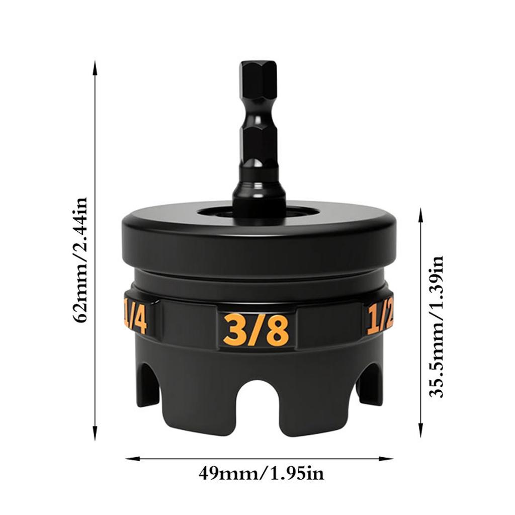 Fast Nut Bolt Removal Nuts Zipper Drill Attachment for 1/4in 3/8in 1/2in Threaded Rods Nuts Spinning Drill Bolt Extractor Tool