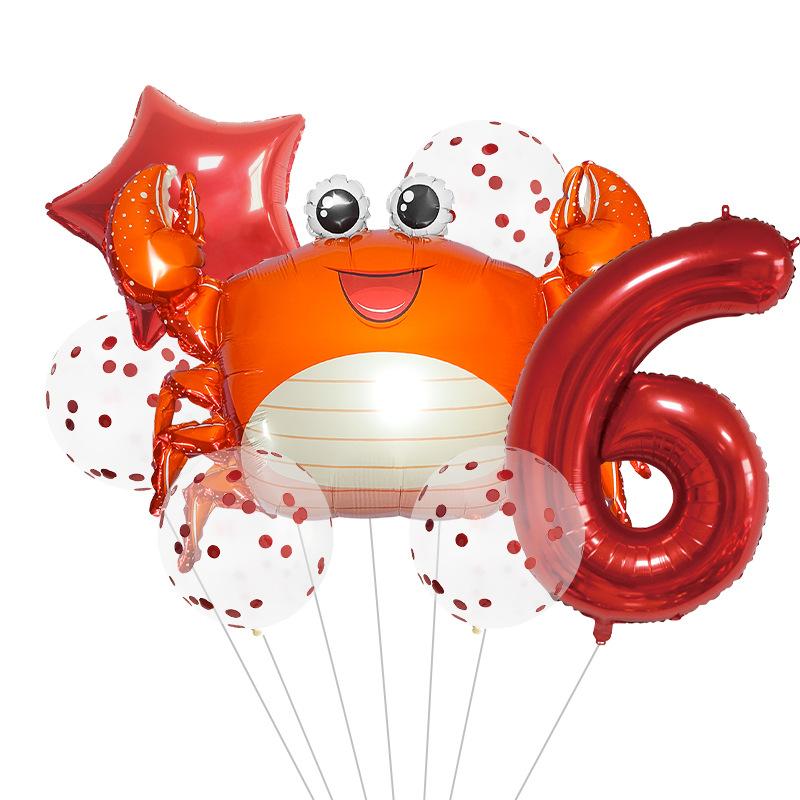 Lantern Fish Shark Whale Benny Crab Year Old Aluminum Film Balloon Digital Balloon Bundle