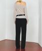 Aente Warm Terry Banding Pants - Black
