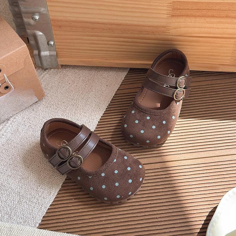 

Girls Shoes, Children s Leather Shoes, Retro Shallow-toe Single Shoes, Baby Shoes 25