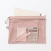 MUJI Polyester Double Zipper Case Large 19 X 27 84769566 - Pink, (approx. Cm)