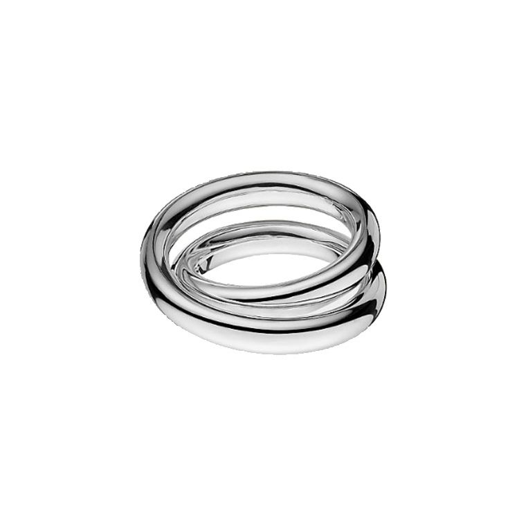 

Hermes Vertige Classic Double Ring 925 Silver Unisex rings H104261B 51
