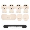 Puppy Cartoon Sunglasses Car Seat Cushion for Kia Models, All-Season Cotton Linen