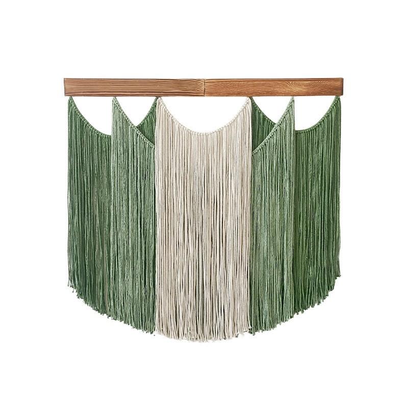 Handwoven Bohemian Wall Tapestry With Tassels Geometric Cotton Decor Living Room Bedroom