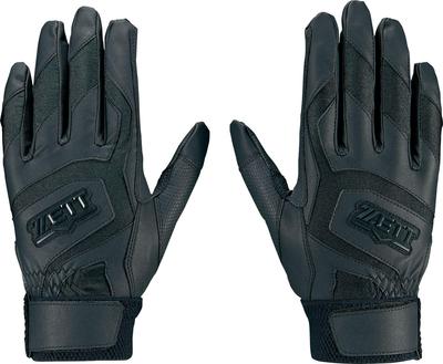 ZETT Batting Gloves for Both Hands Compatible with High School Rules White M Size BG578HS Black for Both (1100) (24-25cm) (1900) Hands/L (26-27cm)