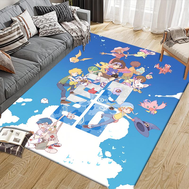 Digimon Love Area Rug, Digimon Fan Soft Carpet, Perfect Gift.chl