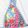 2024 European & American Print Triangle Cup Tie-Up Bikini Swimsuit for Women