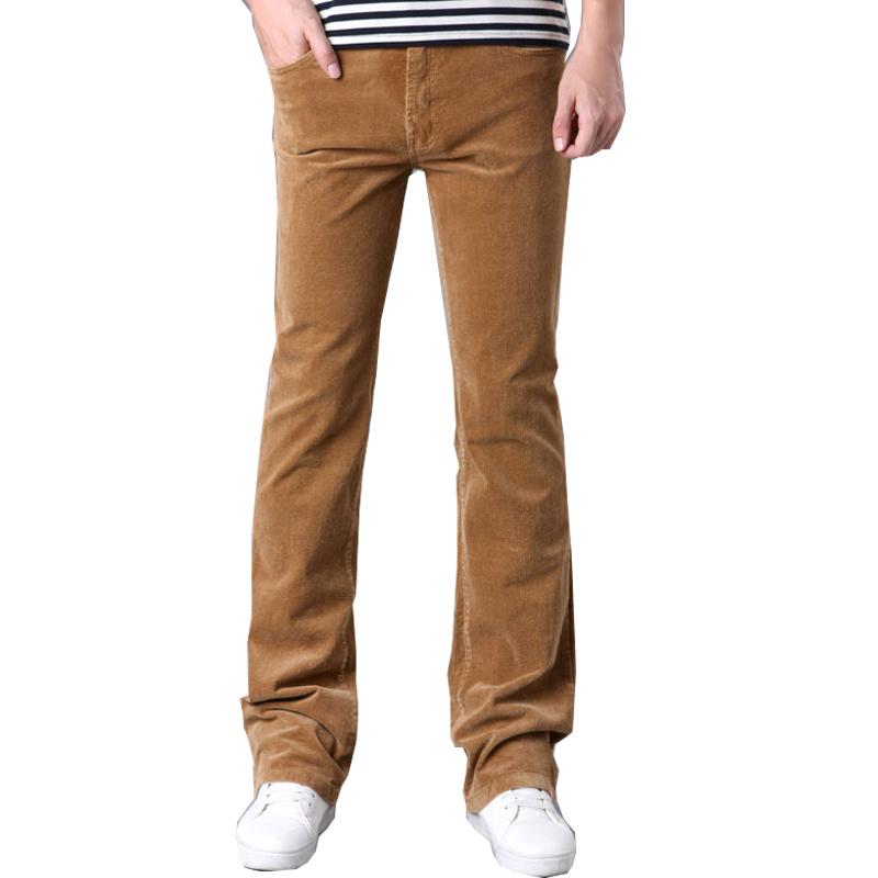 

Мужские повседневные расклешенные брюки большого размера, вельветовые брюки, мужские облегающие расклешенные брюки 38 хаки