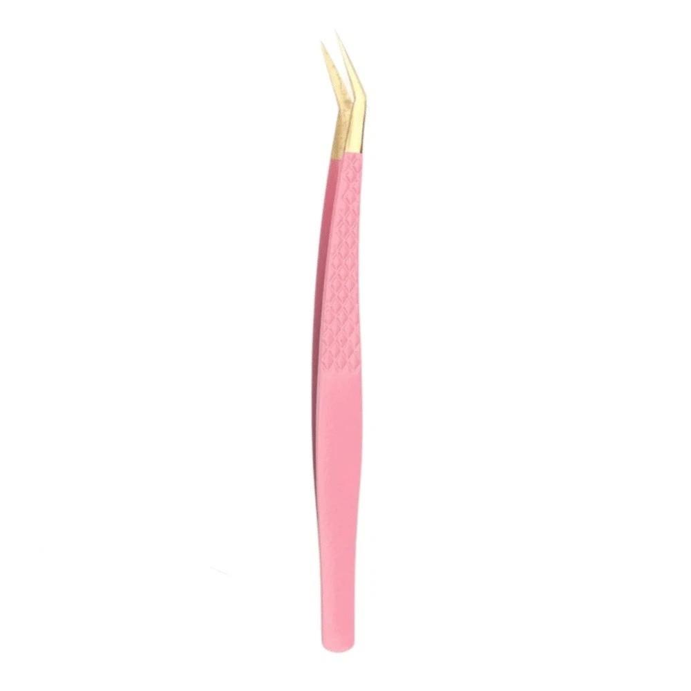 Stainless Steel Eyelash Extension Tweezer Anti-static Makeup Tool Professional Fiber Tip Women