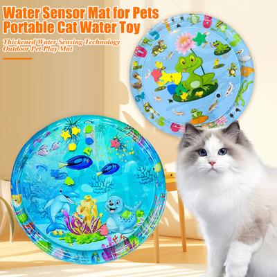 Yousheng Cat Play Mat Thickened Water Sensor Pet Play Mat Water Sensing Cooling Mat Toy Interactive Pet Water Sensor Pad