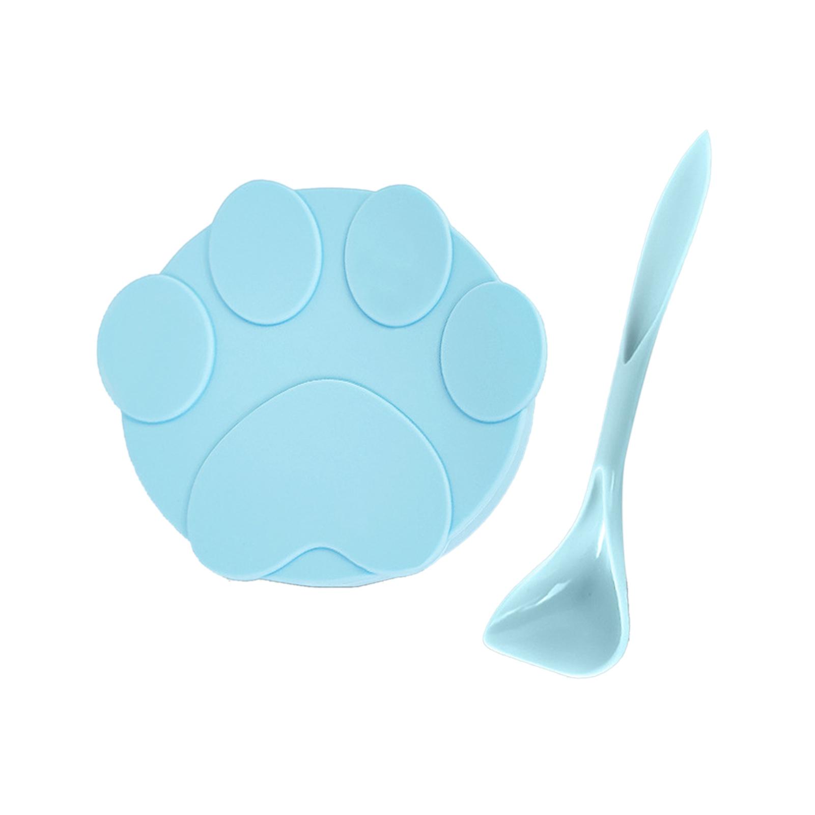 

Pet Food Can Lid with Spoon Universal Perfect Sealing Silicone Cover for Cat Dog Food Can Green синий