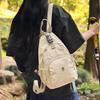 Lightweight Pleated Backpack for Men and Women, Couple's Small Backpack for Commuting, Trendy Small Shoulder Bag, Multifunctional Chest Bag