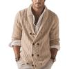 2025 Winter Solid Color Collared Long Sleeve Sweater Jacket
