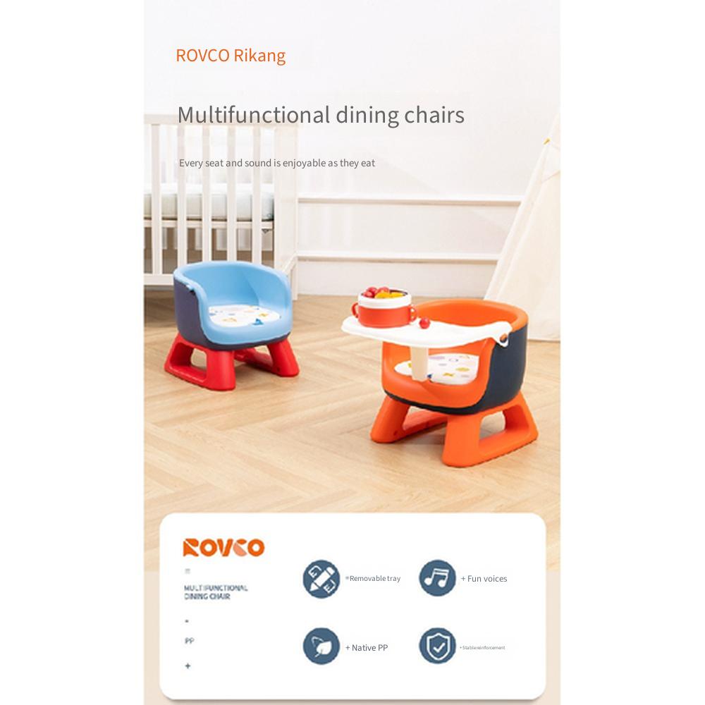 Sedia da pranzo per bambini Rikang, Sgabello cigolante per bambini piccoli con schienale, Sgabello basso da pranzo per bambini, Seduta per l'apprendimento a casa per neonati