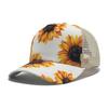 Pattern Floral Casual Wide Brim Baseball Cap Mesh Sun Hat For Outdoor Activities