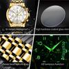 OLEVS 2879 Dropshipping Quartz Watch Stainless Steel Band Diamond Auto Date Concise Business Multifunction Watch Men