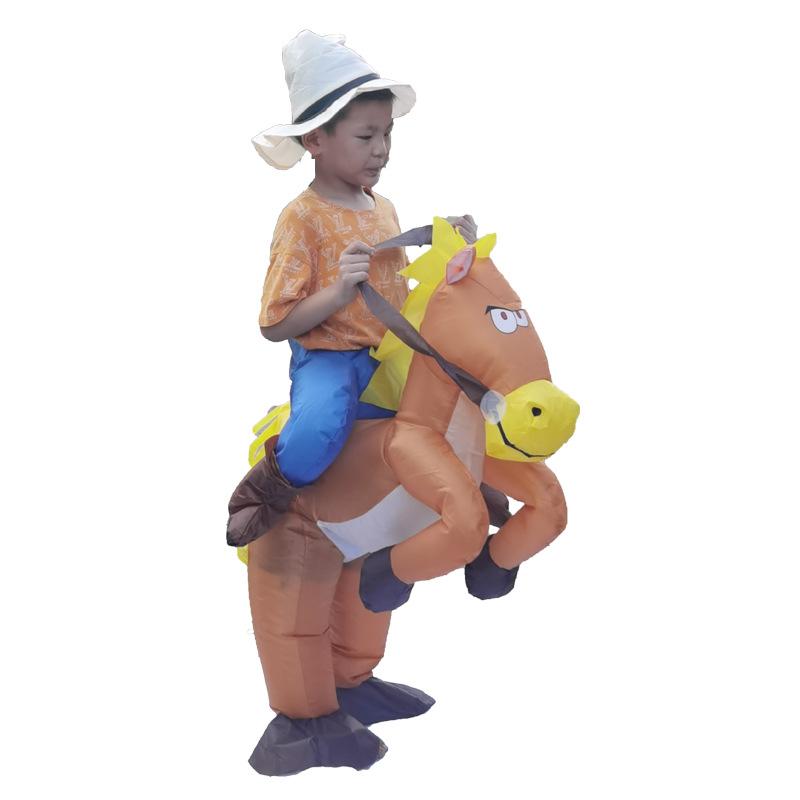 Halloween Children'S Horse Inflatable Costume Western Malaysia Cowboy Cartoon Person Costume