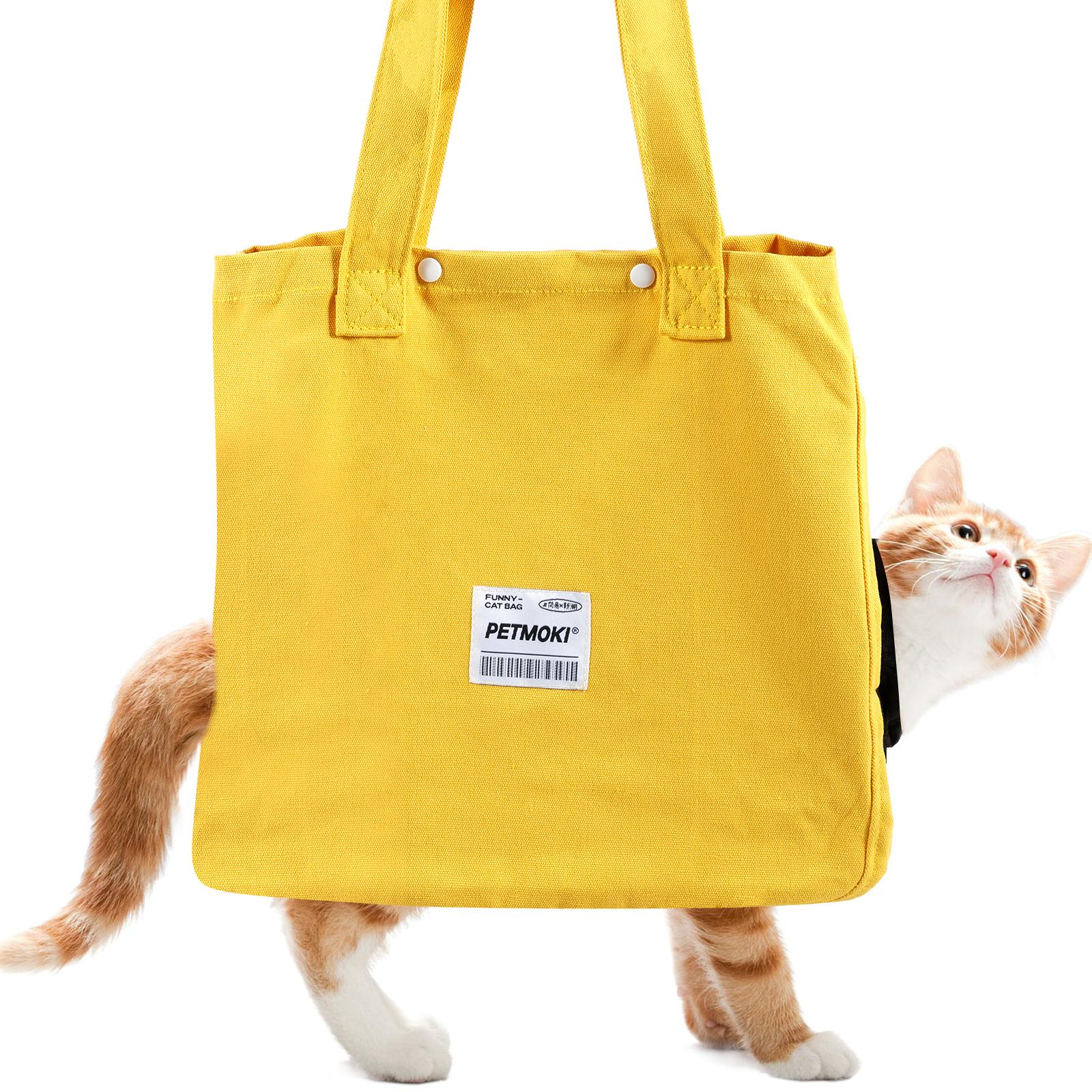 

New Cat Carrier Bag Canvas Cat Shoulder Carrying Bag Breathable Portable Cat Carrier Pouch Multipurpose Cat Travel Carrier Bag 36x17cm жёлтый