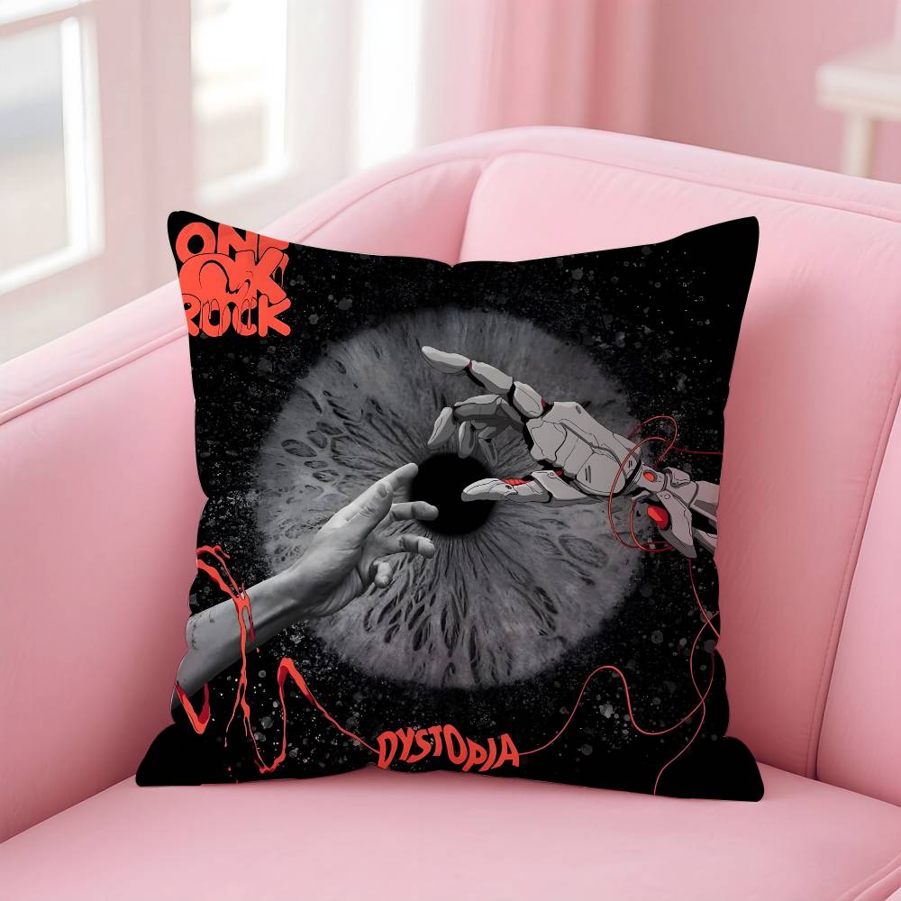 One Okband O-One Ok R-Rock Ambitions Pillow Case Pattern Printing Pillowcase Living Room Sofa Cushion Cover Bedroom Room Decor