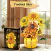 Sunflower Building Blocks Set, Artificial Flower Bouquet for Home Decor, DIY Building Toy Gift for Adults and Kids