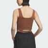 Adidas Originals SS25 Fashion Casual Sleeveless Sports Vest Women Tops Brown Soft-Brown KB6421