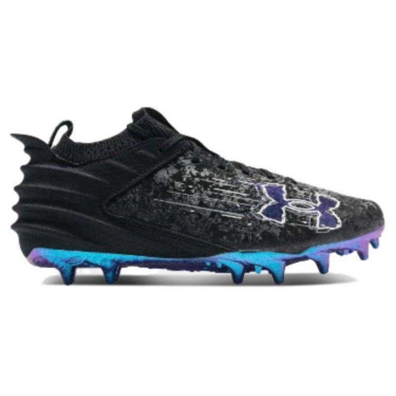 Under Armour Fumo Sfocato Resistente all'Usura Versatile AG Tacchetti Corti Scarpe da Calcio Uomo Nero 3027978-001