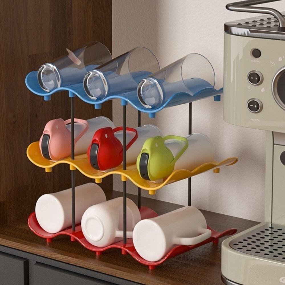 Large Capacity Cup Storage Rack Anti-Fall Water Cup Holder Water Bottle Storage Rack for Home