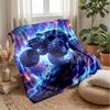 Flaming Monster Truck Theme Blanket Lightweight Warm Flannel Blanket Decorative Throw Blanket for Home Decoration