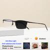 Fashion Women Eyebrows Half Frame Anti Blue Light Prescription Myopia Glasses Photochromic -1 Short Sight Eyewear