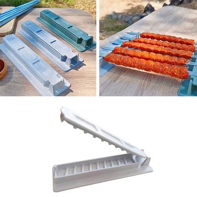 New Kebab Maker Single Row Barbecue Meat Skewers Grill Reusable Convenient Camping Picnic BBQ Accessories Tools Kitchen Gadget