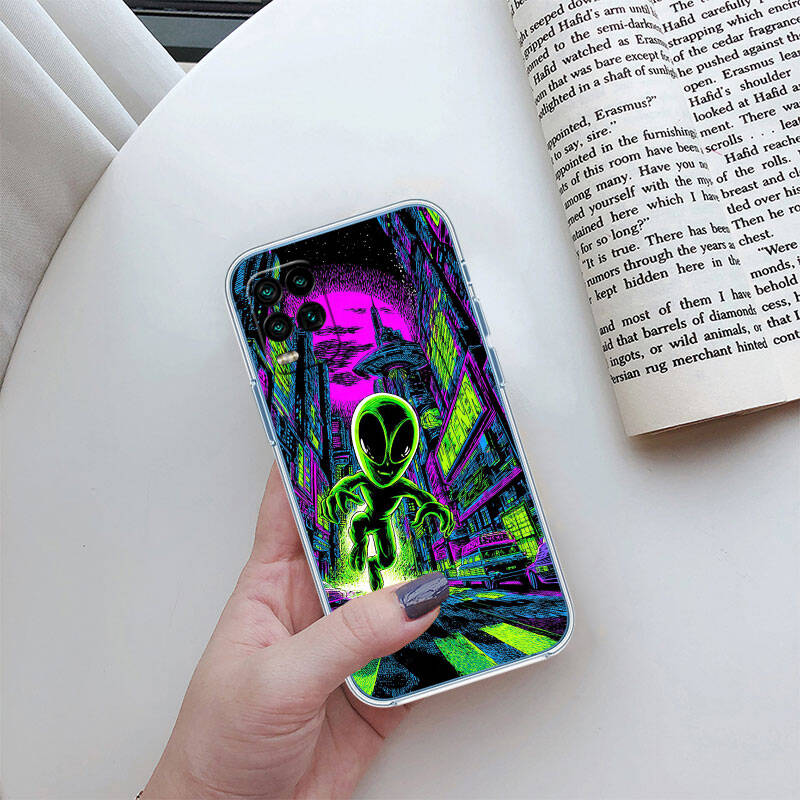 MH140 Space Alien UFO Phone Case for Motorola Edge 20 30 S30 40 50 Fusion Lite Plus Pro Neo Ultra One Power Action Macro Hyper Vision Zoom