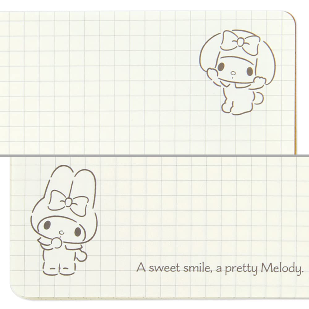 Sanrio My Melody Ring Calm Color Stationery 14 x x 502863 Notebook, Series, Character, 1.5 18.2 cm,