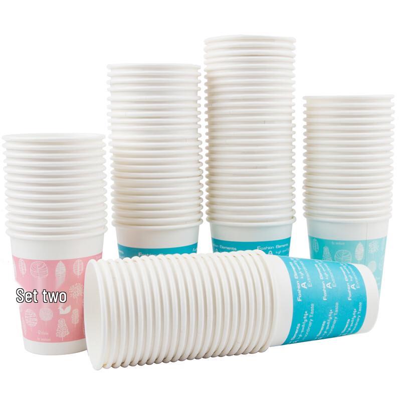 Deli 9561 Thickened Disposable Paper Cups, 9oz/250ml, 100 Count