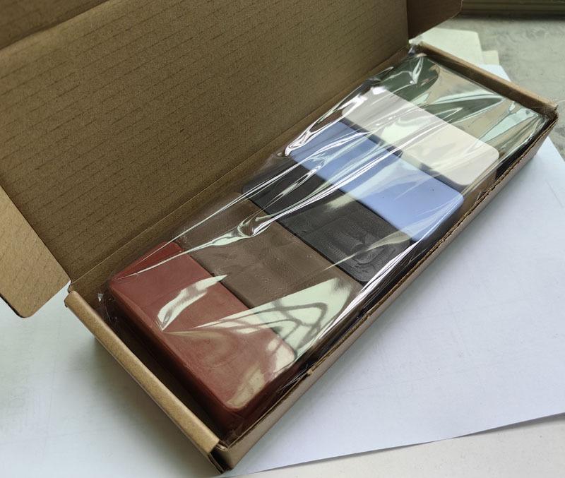 Stainless Steel Polishing Wax Set: Red, Black, Blue, White, Green Wax