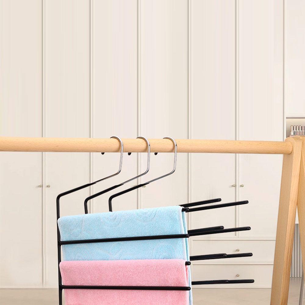 Anti-slip Multi-Pants Hanger Thickened and Reinforced Plastic-coated Organizer Gifts Towel Rack