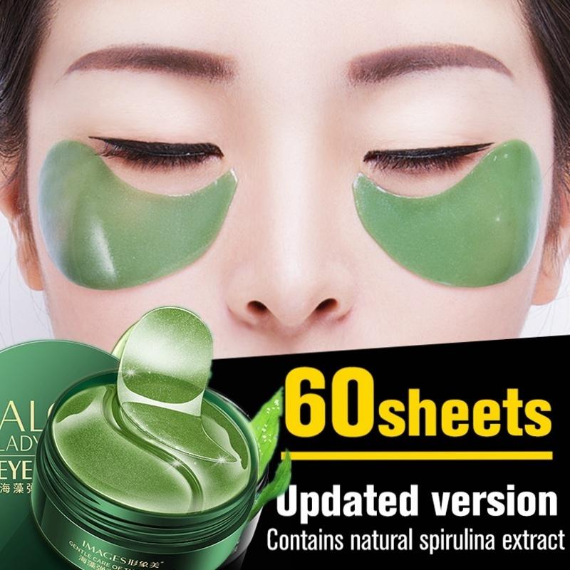 60pc Green Black Gold Collagen Gel Eye Mask Anti-Aging Hyaluronic Acid Moisturizing Eye Patches