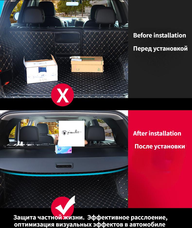 For Honda XRV HRV 2025-2025 Cargo Storage Solution Retractable Trunk Cover with Privacy Shield and Organizer Racks Accessories