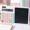 Solar Powered 12 Digit Solar Calculator Large LCD Display Handwriting Board Calculator  Office