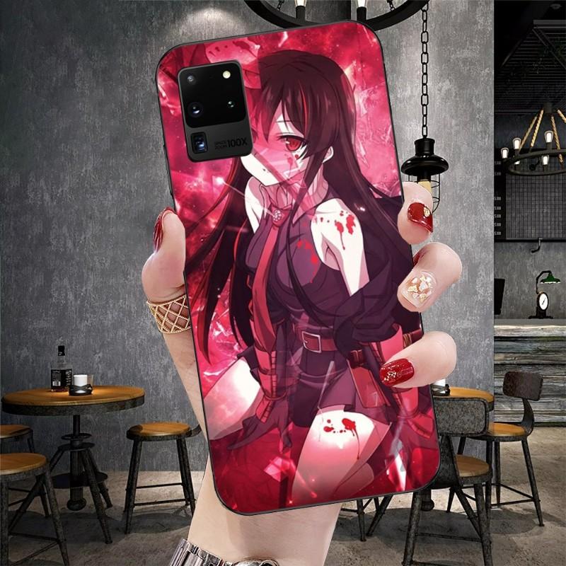 Akame Ga Kill Esdeath Phone Case For Samsung Galaxy S6 S7 S8 S9 S10 S21 S22 Plus Ultra Soft Black Phone Cover