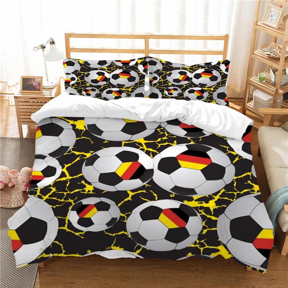 Hot Sell Football Bedding Cover Suit Cool Pattern Home Textiles Bed Set Duvet Cover Set Luxury Cover Set King Size Quilt Cover
