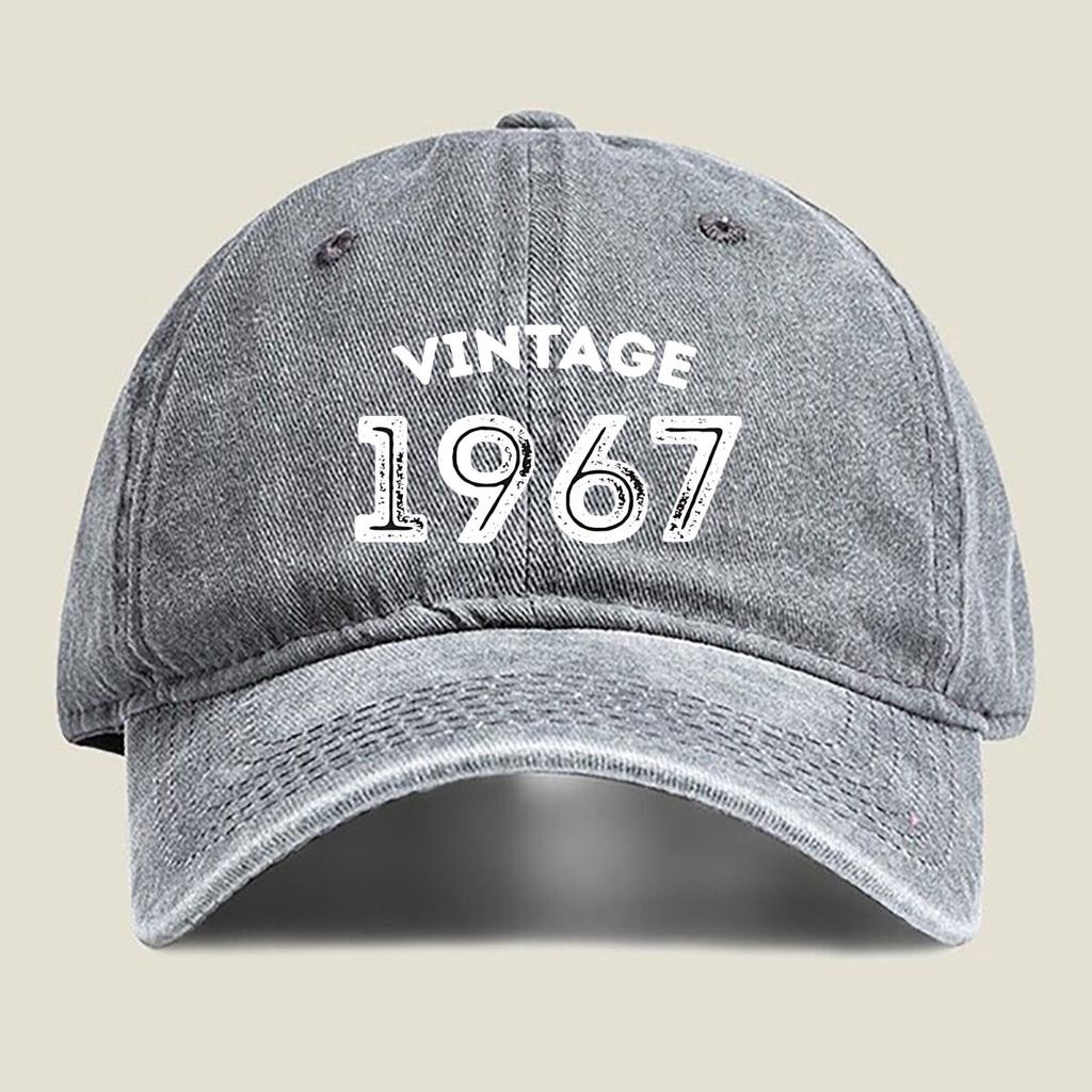 Vintage 1967 Retro Badge Fashion Washed Baseball Cap Outdoor For Womens Unisex Female Beach Dad Hat Hip Hop