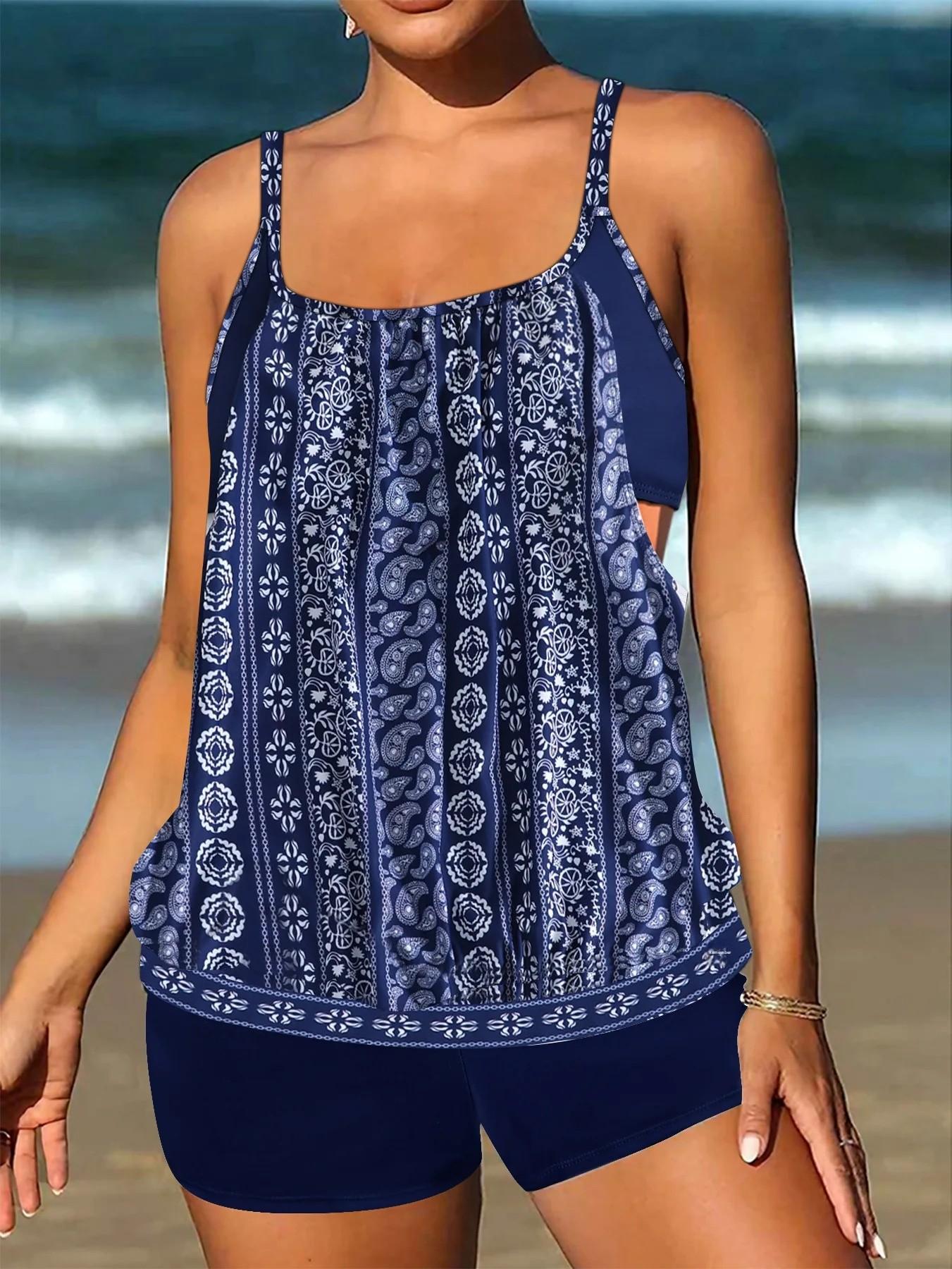 

Swimsuits Woman 2025 Beachwear Swimwear Padded Plus Swimsuit Print Size Swimjupmsuit Women Swimwears Tankinis Set Ropa De Mujer 3XL