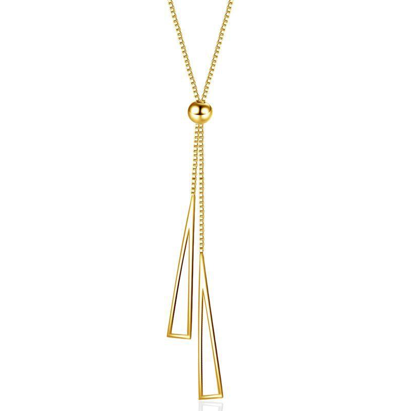 Steel Fashionforward Titanium Clavicle Necklace For Women In Gold Or Silver Stylish Design Geometric