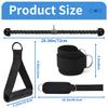 Gym Handles Ankle Straps Tricep Rope Carabiners Set Home Gym Cable Machine Attachments Accessories Exercise Equipment