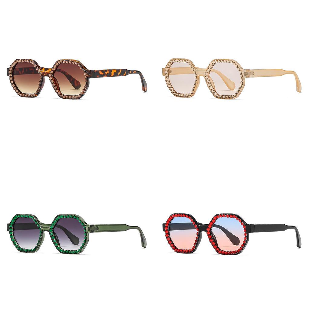 Trendy Polygon Pearl Sunglasses With Uv400 Level For Travel And Parties