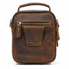 Crazy horse leather retro waist bag, large capacity genuine leather small shoulder bag, multifunctional crossbody bag, casual shoulder bag