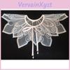 Floral Pattern Traditional Fabric Shirt Collar With Lace Detailing For Adults
